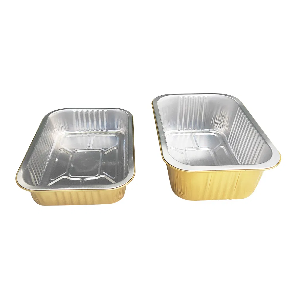 1000ml Smooth Wall Loaf Cake Baking Container Disposable Aluminum Foil Container with Lid