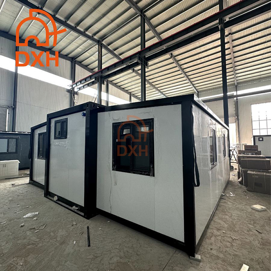 Dxh Factory Outdoor Building Double Wing Prefab House Prefabricated Expandable Container Home