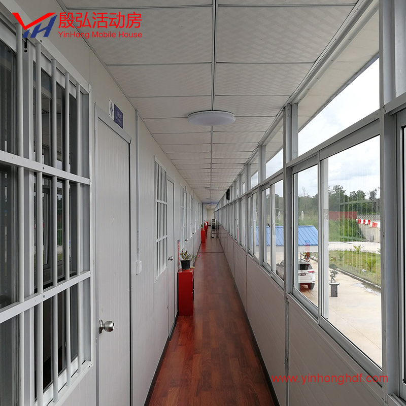 Environmental Protection Weather Proof Mobile Temporary Flat Roof Prefab K House