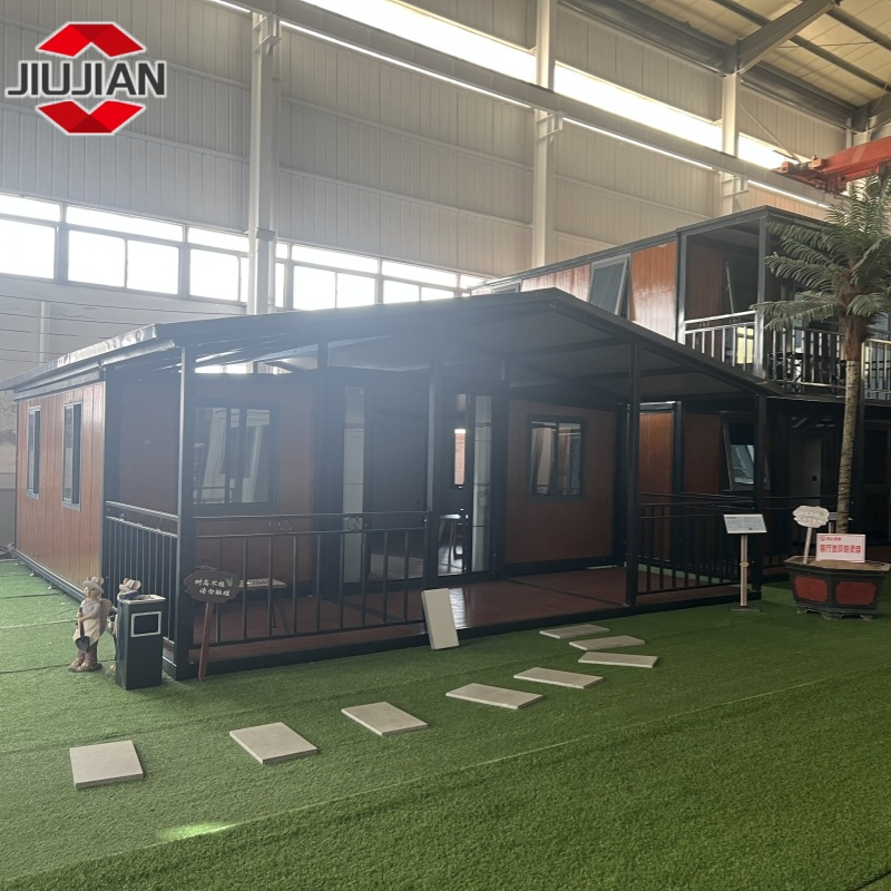 Prefabricated Tiny Foldable/Folding/Fold Steel Structure Movable Modular Luxury Prefab Mobile Living Expandable Shipping Office Container House with 2/3 Bedroom