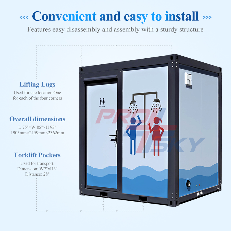 Mobile Bathroom Unit for Camping and RV Sites