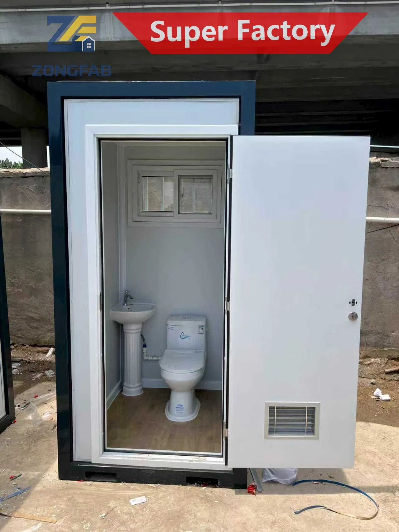 Modular Mobile Toilet Unit for Construction Camps and Outdoor Sanitation Applications