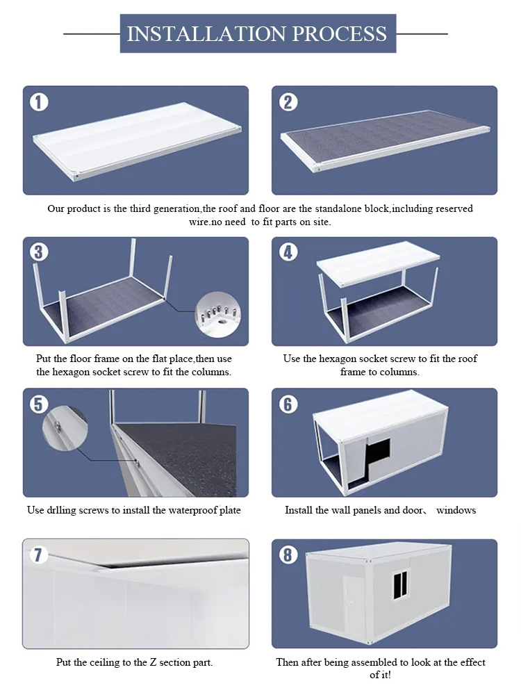 Foldable Container House for Emergency Shelters and Mobile Offices