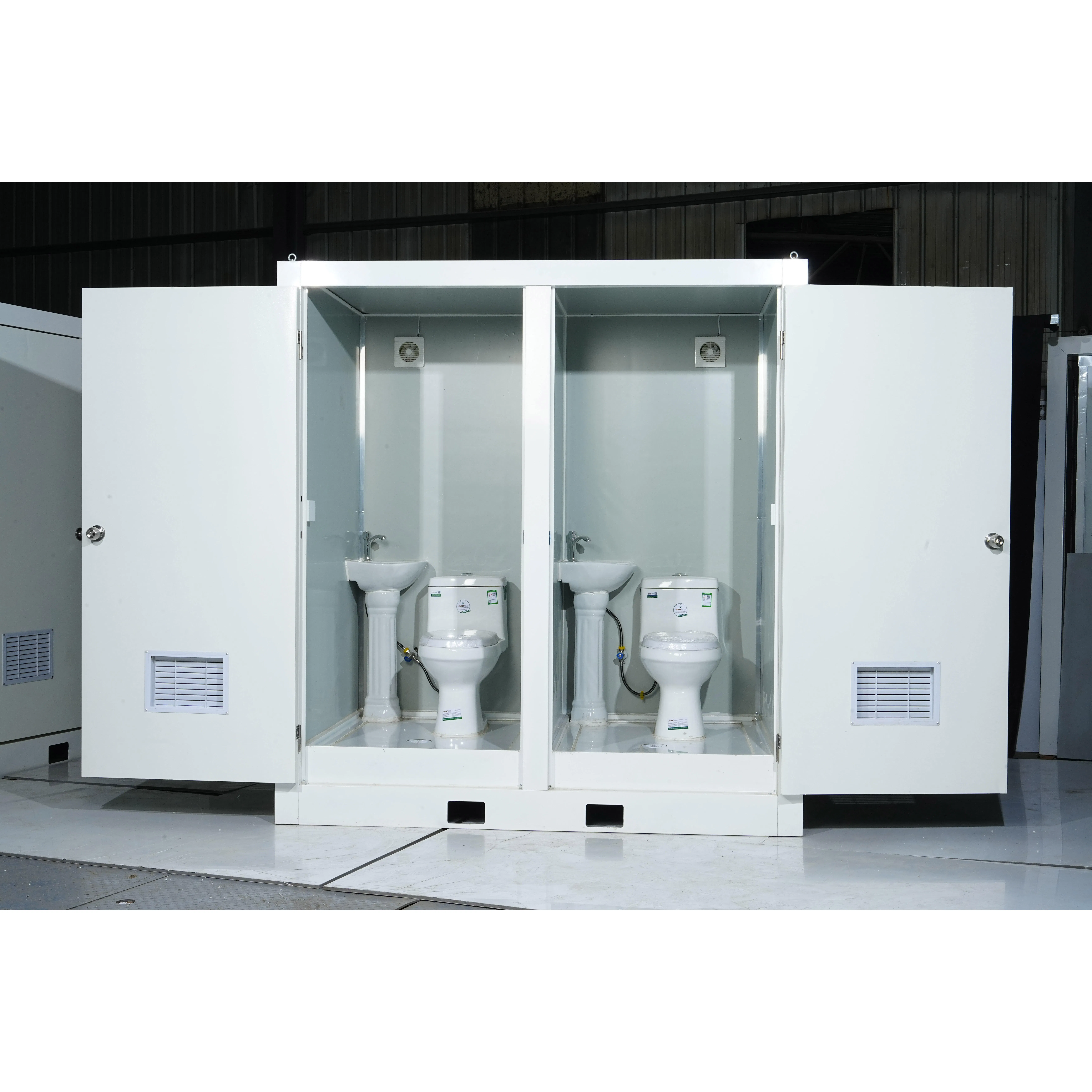 Innovative Container Shower Room Toilet Featuring Graphic Design Solutions