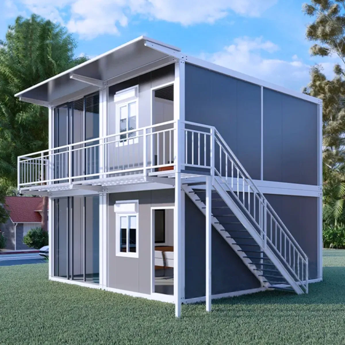 Well Insulated Four Season Two Level Cold Climates Container House