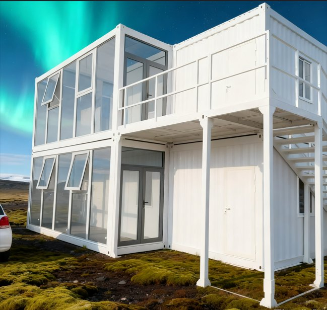 Hot-Selling Container Homes, 6 Units Per Set. Suitable for Residential or Office Use. Can Be Equipped with Solar Panels