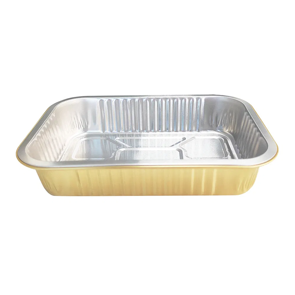 1000ml Smooth Wall Loaf Cake Baking Container Disposable Aluminum Foil Container with Lid