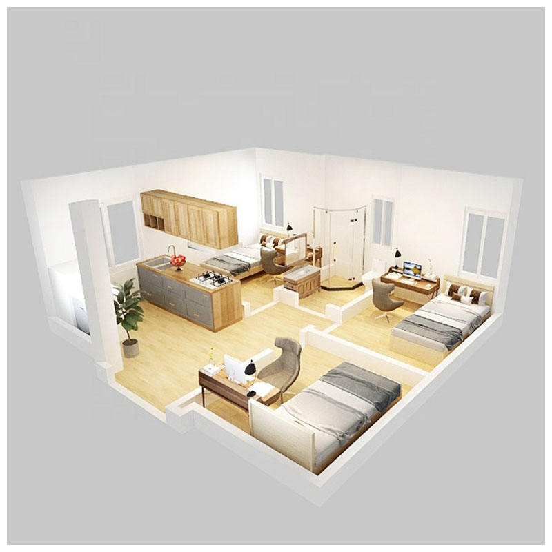 Manufacturer Low Cost Price Prefabricated Container Home 3 4 Expandable 2 Bedroom Expandable Double Wing Prefab House