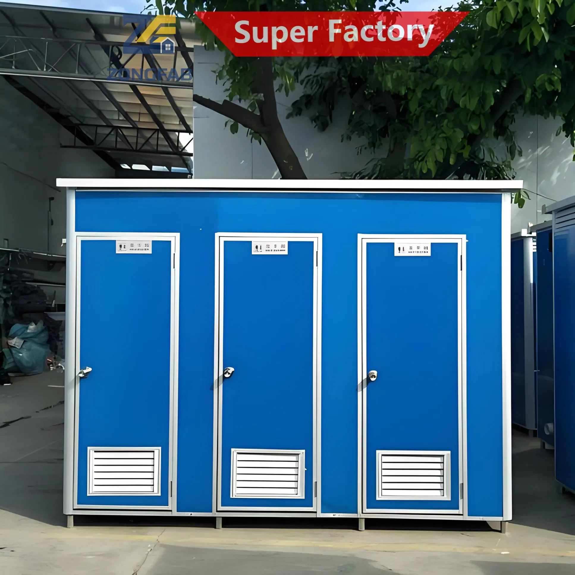 Durable Portable Toilet Unit for Construction Camps and Outdoor Public Sanitation Use