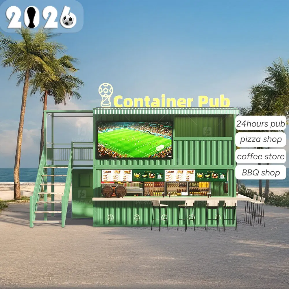 Prefab Movable Store Container Kitchen Coffee Shop Container Pub