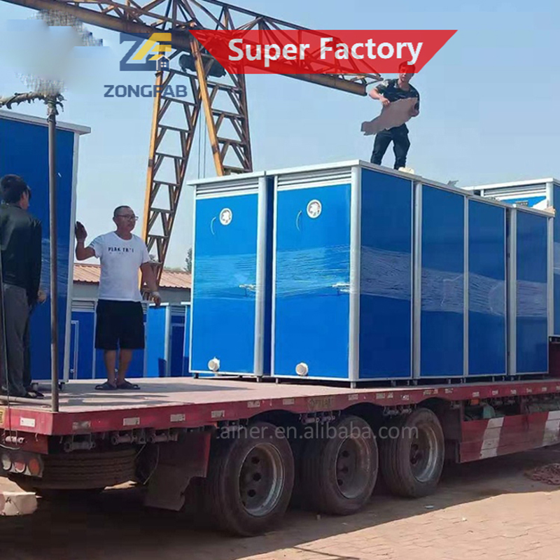 Prefab Mobile Toilet Unit for Temporary Housing Camps and Outdoor Sanitation Use