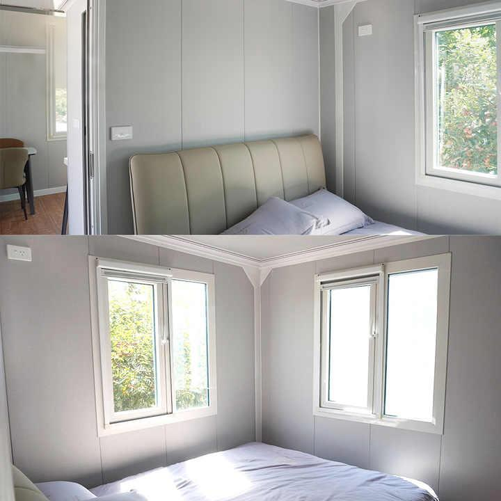 Cheap Prefabricated 20FT Double Wing Houses 2/3 Bedroom Prefab Building Expandable Container House