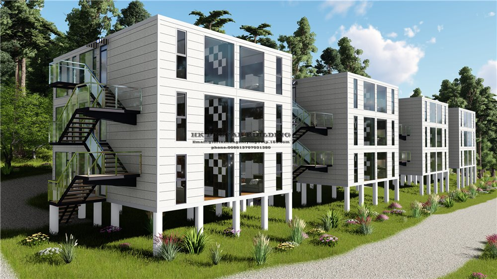 40feet Modular Shipping Container Multilevel Apartment for Family Owned Hotel.