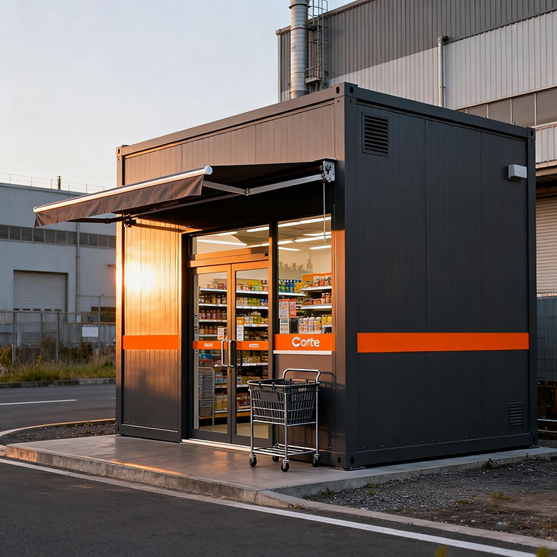 Efficient Prefab Coffee Shop Mobile Unit for Food and Beverage