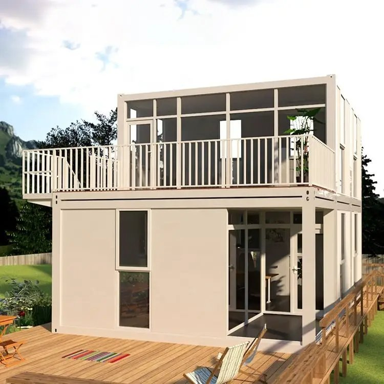 Easy Assemble Container House Movable Prefabricated House Prefab House Living Tiny House Glass Container Home Portable House with Beautiful Appearance
