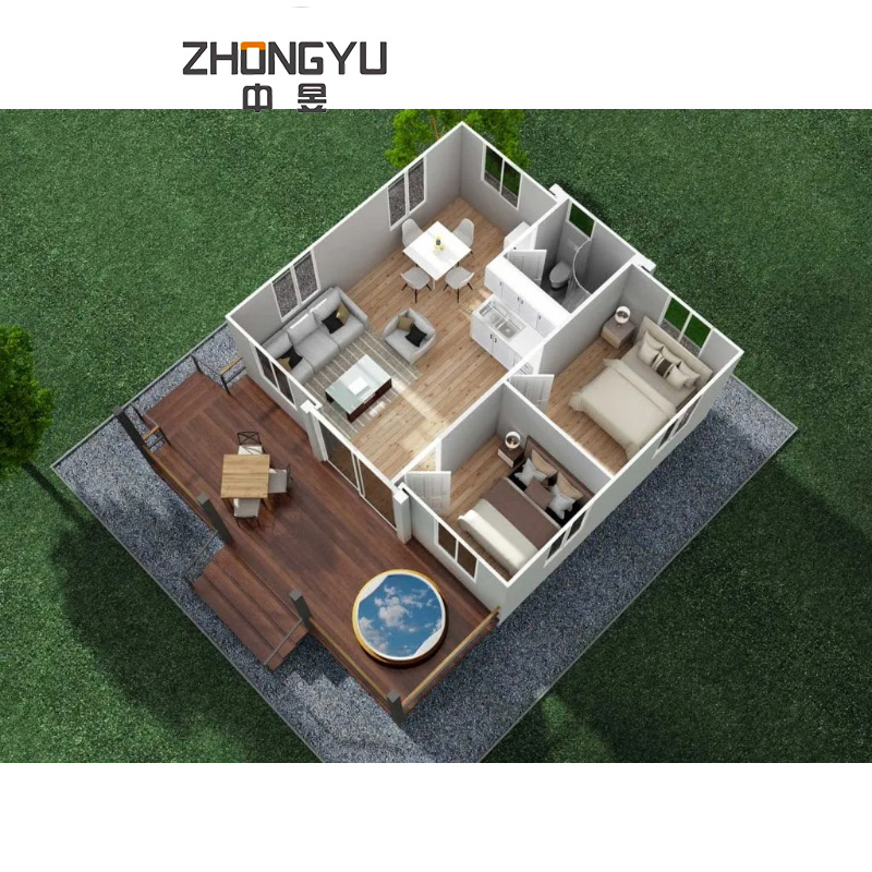 40FT Portable Expandable Modular Capsule House for Military Camp with Foldable Frame and High Durability Materials