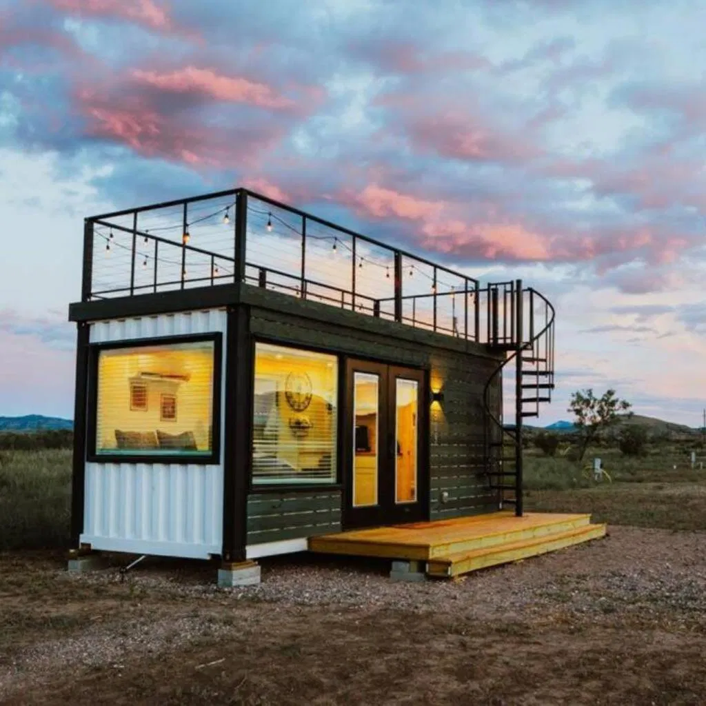 40FT Expandable Flat Pack Container House Modular Prefab Cold Climate Insulated Office