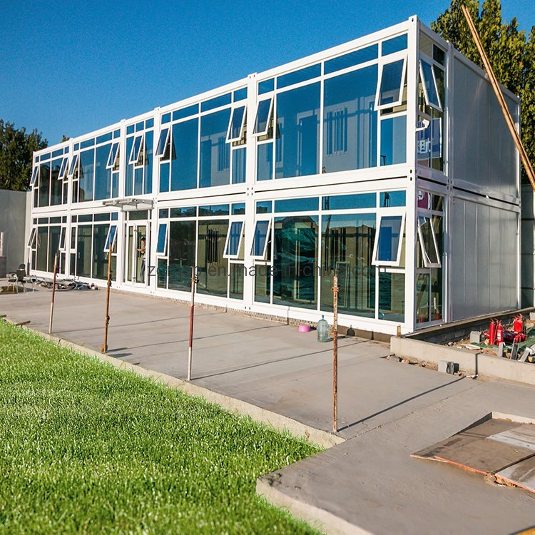 Contemporary 2 Storey Luxury Container House Luxury Flatpack Modular Container Houses with Solar off-Grid