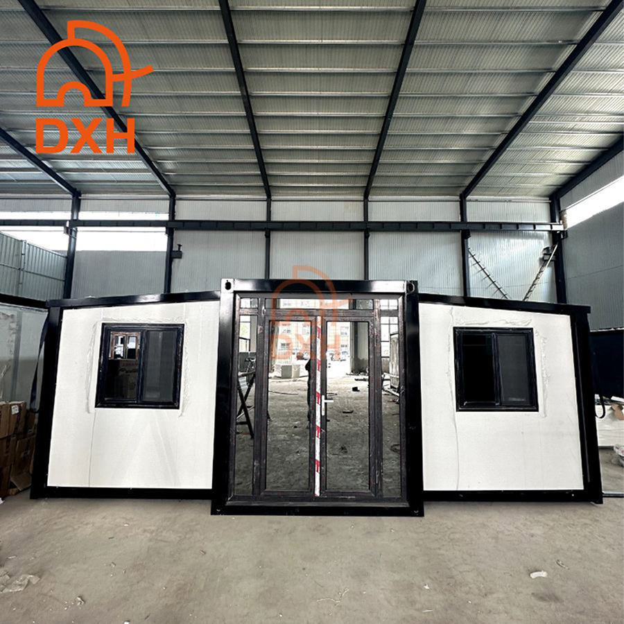 Dxh Factory Outdoor Building Double Wing Prefab House Prefabricated Expandable Container Home