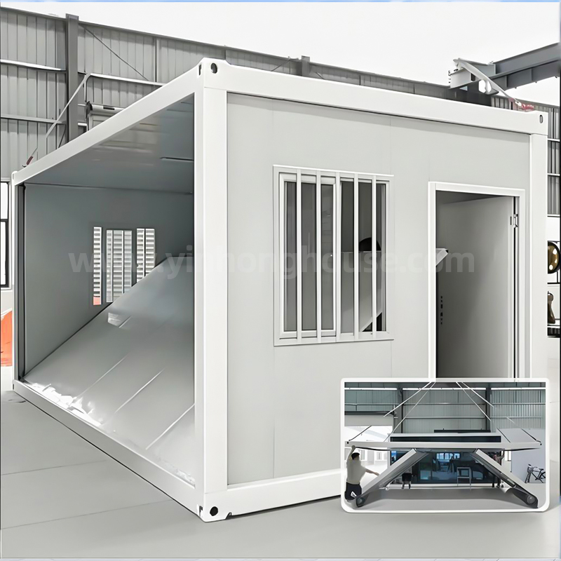 20FT Best Selling Prefabricated Office Foldable Portable Prefab Folding Z Type Container Camp Prefab Houses Worker Dormitory Modular Office Container House