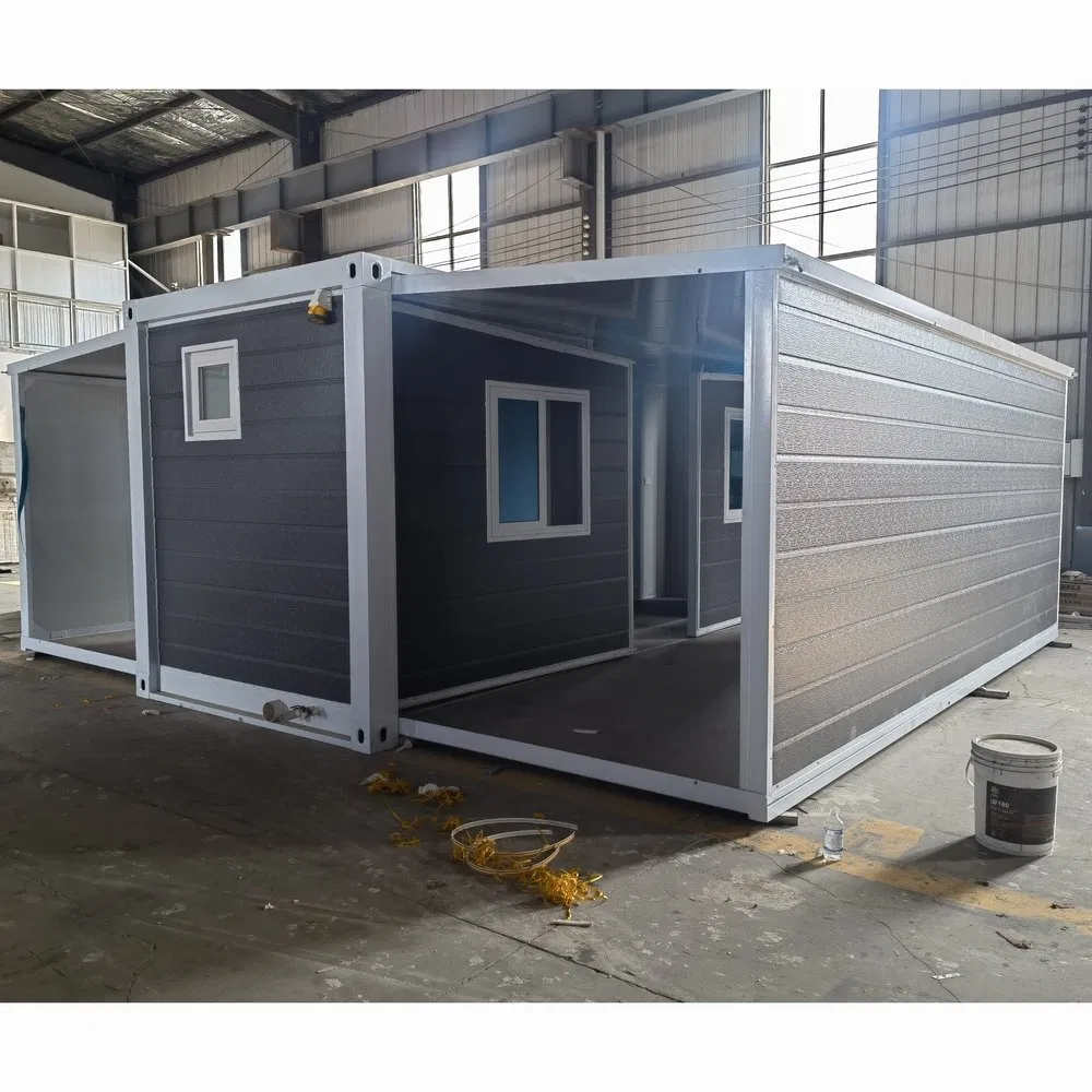 Wind Resistant Double-Wing Cabin Expandable Container House for Outdoor Exhibition Halls