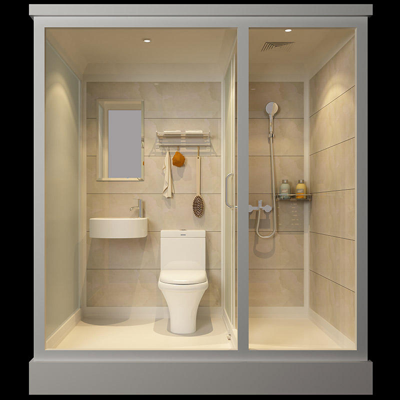 Innovative Container Shower Room Toilet Featuring Graphic Design Solutions