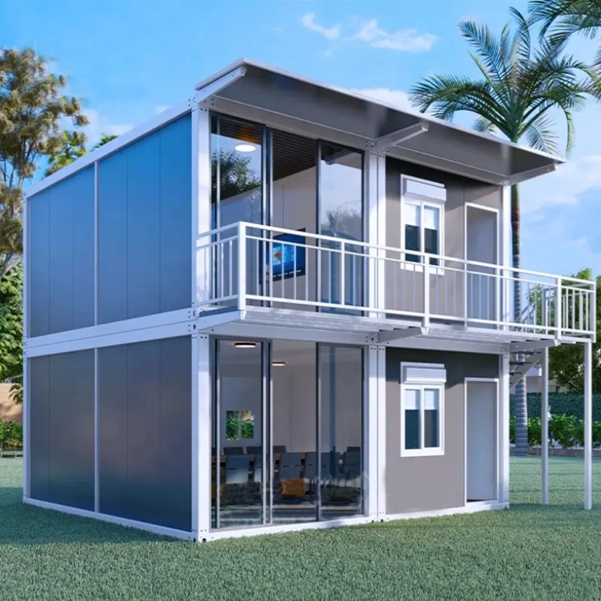 Well Insulated Four Season Two Level Cold Climates Container House