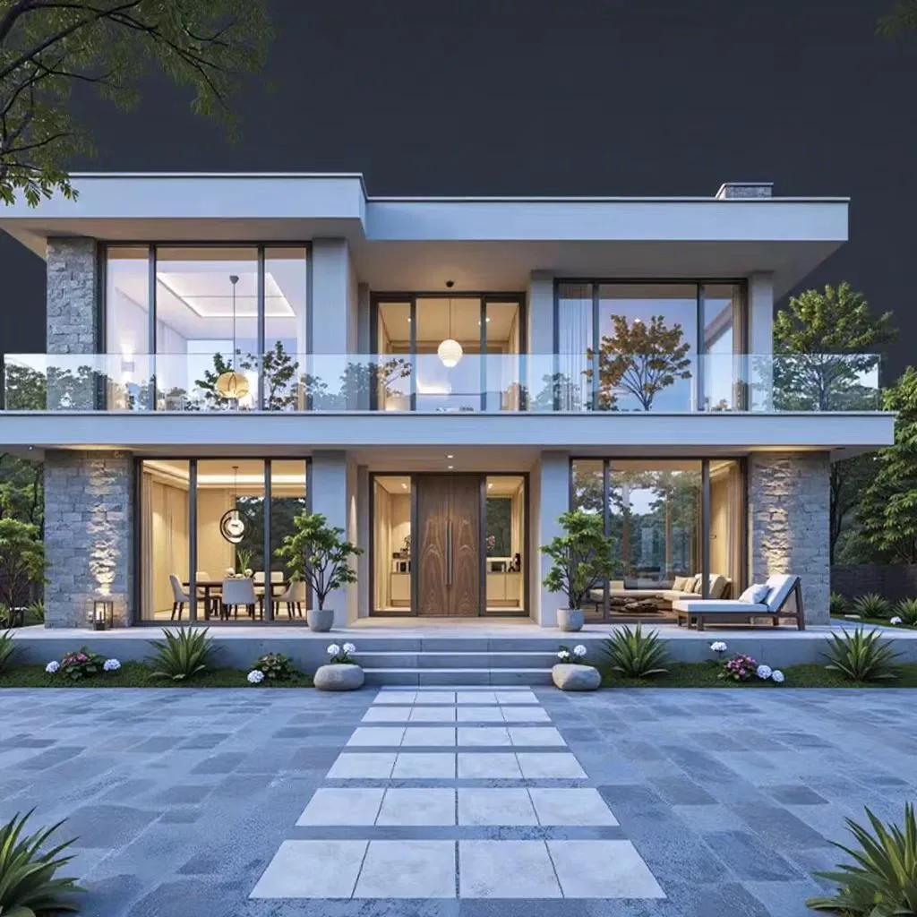 China Factory Luxury Villa Prefabricated Modular Modern Extendable Container House Tiny Villa for Light Steel Prefab Villa