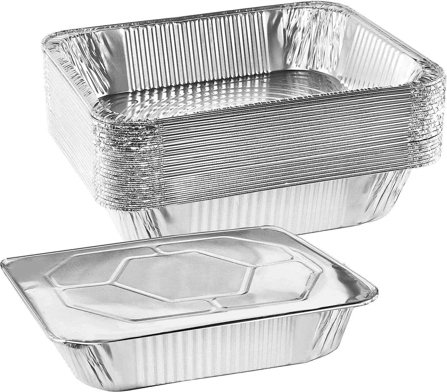 370X270mm Disposable Foil Loaf Baking Pan Aluminum Hot Food Packaging Container with Foil Lid