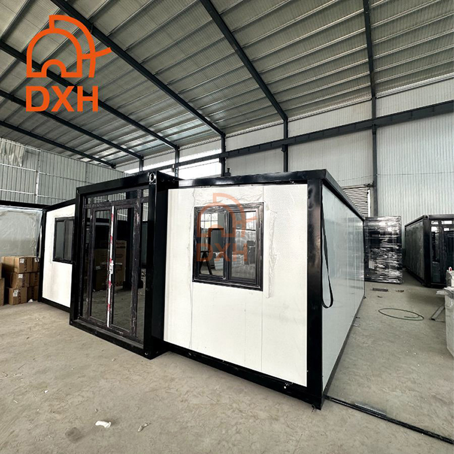 Dxh Factory Outdoor Building Double Wing Prefab House Prefabricated Expandable Container Home