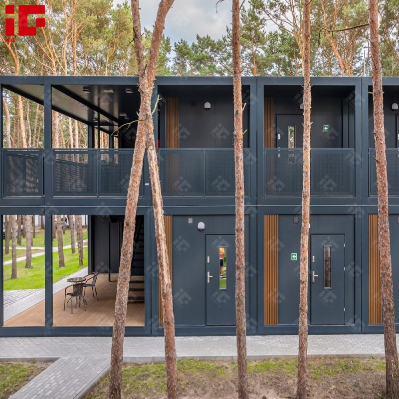 2 Storey Container Building Luxury Modular Container Hotel Prefab Apartment