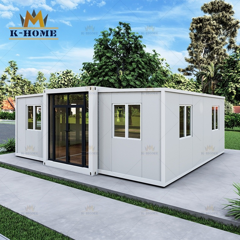 Modular Portable 20FT &amp; 40FT Prefab Expandable Containers Double Wing Foldable Houses