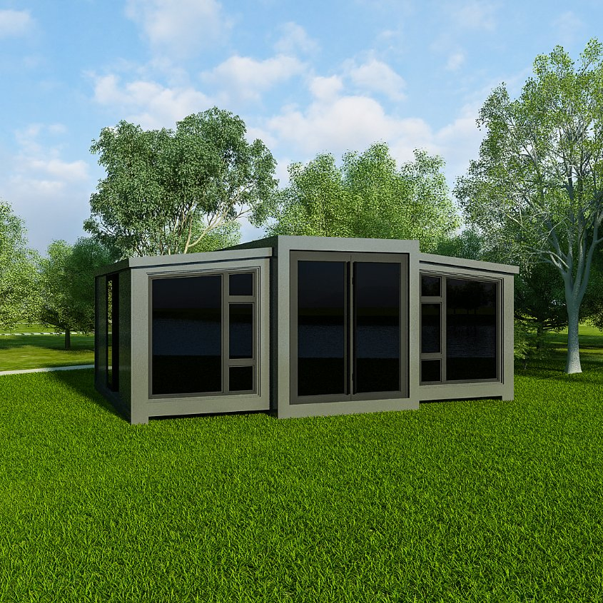 off-Grid Living Expandable Container House with Solar System Prefabricated Tiny Home