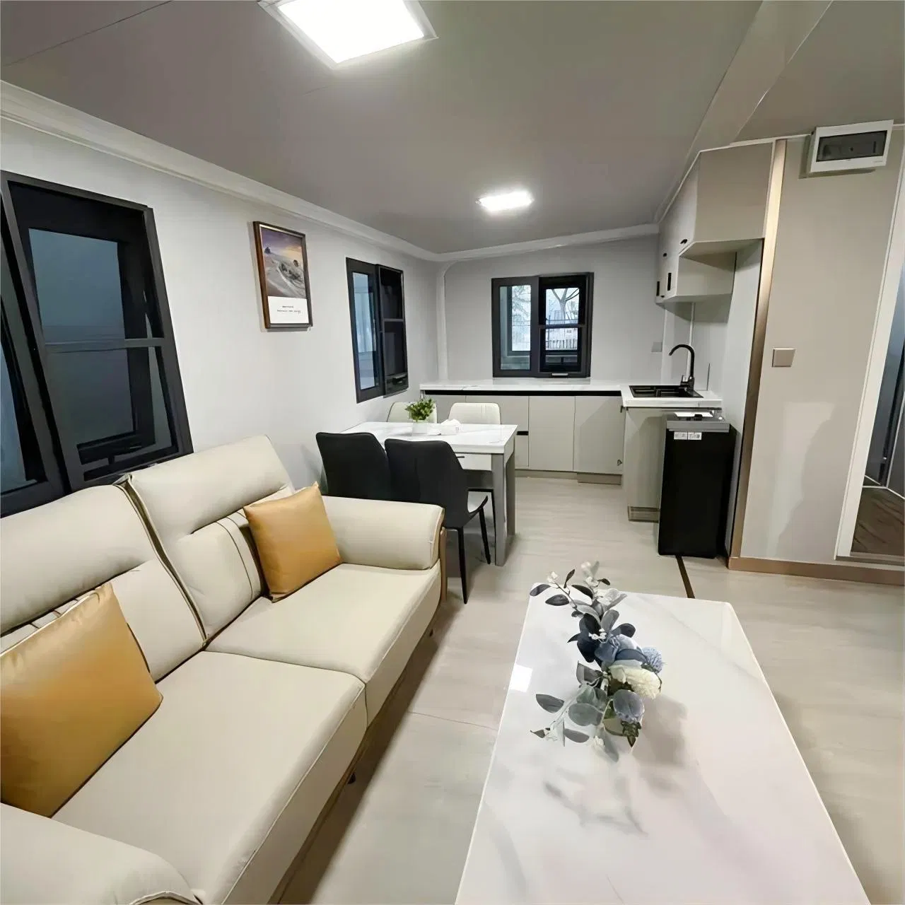 Cheap Prefabricated 20FT Double Wing Houses 2/3 Bedroom Prefab Building Expandable Container House