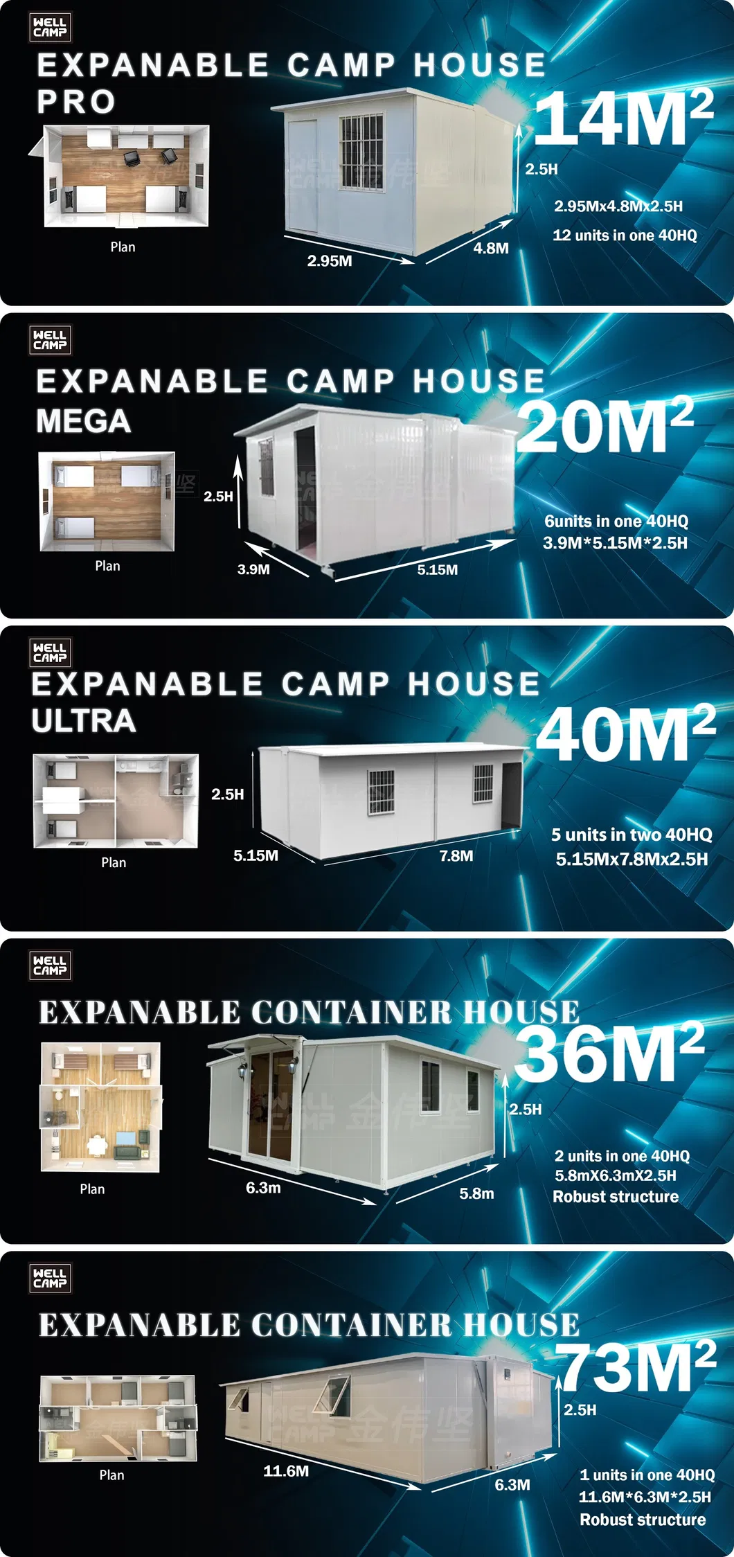 Foldable Container Home Layout