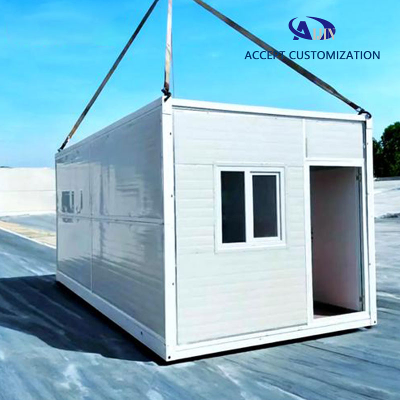 Portable 20FT &amp; 40FT Prefab Modular Homes Ready-Made Sandwich Panel Foldable Folding Container House for Emergency Shelter