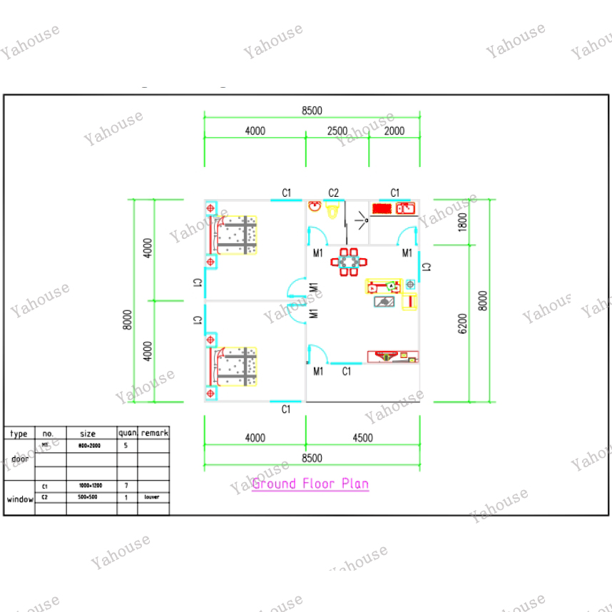 Prefabricated Portable Tiny Luxury Mobile Three/Two Bedrooms Container House Prefab Light Steel Structure Modular Prefab Wooden Villa