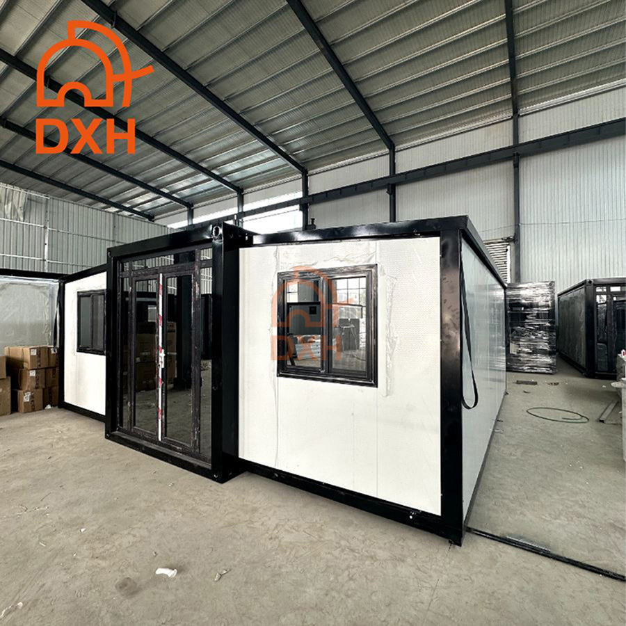 Dxh Factory Outdoor Building Double Wing Prefab House Prefabricated Expandable Container Home
