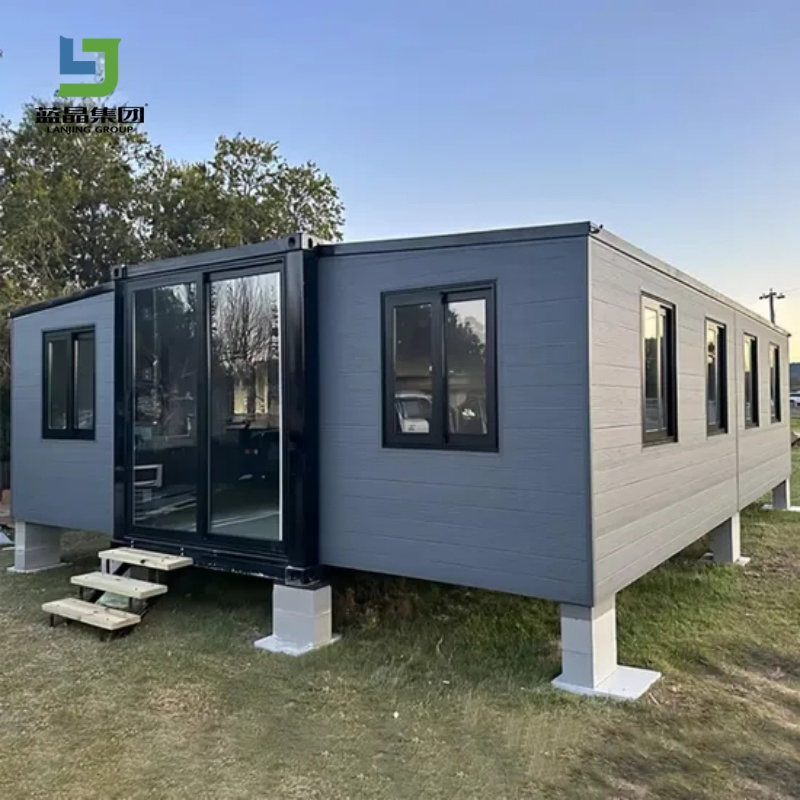 Expandable Prefab Container House - Foldable Steel Frame Portable Home for Office, Camping, Emergency Shelter - Quick Assembly &amp; Weatherproof