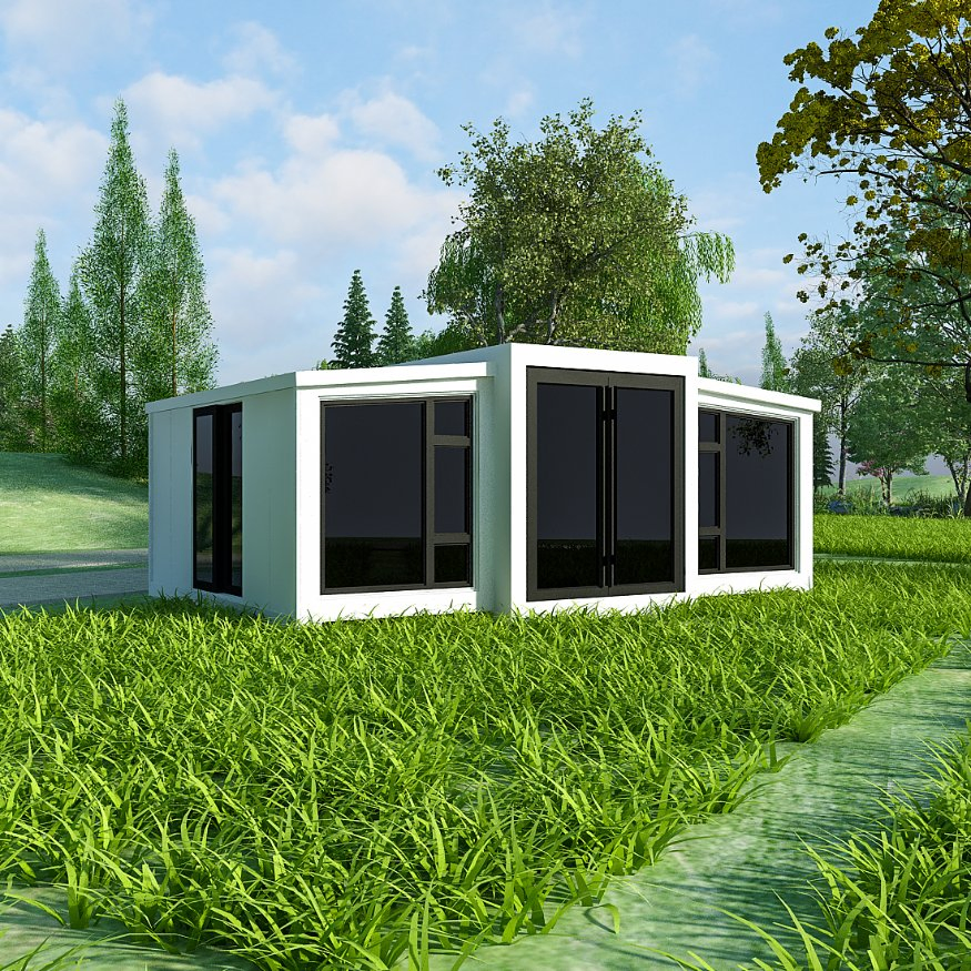 off-Grid Living Expandable Container House with Solar System Prefabricated Tiny Home