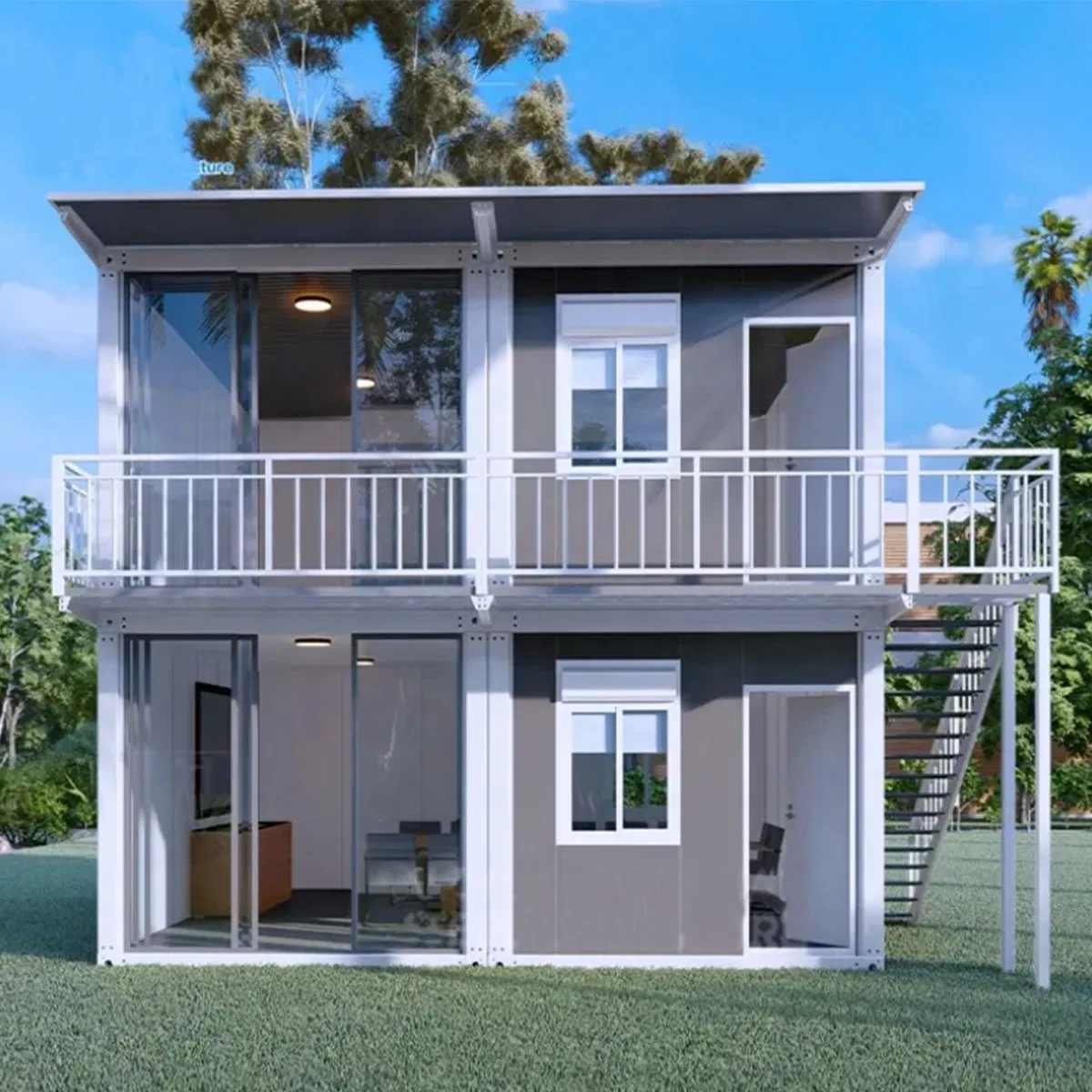 Well Insulated Four Season Two Level Cold Climates Container House