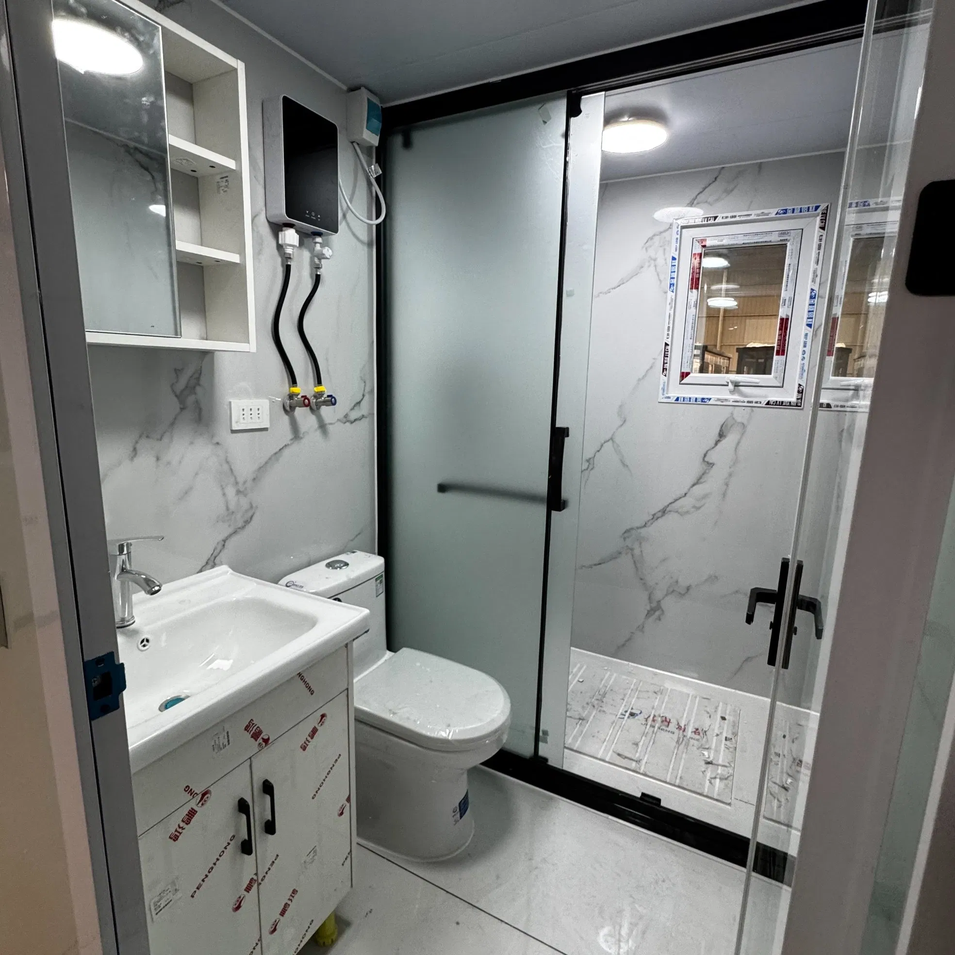 20FT 30FT 40FT off-Grid Expandable Container House Pre-Wired for Solar, Includes Water Tank Mounting and Composting Toilet Option