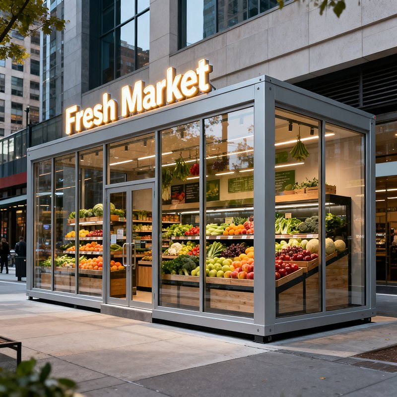 Versatile Container House Mobile Store for Various Commercial Uses