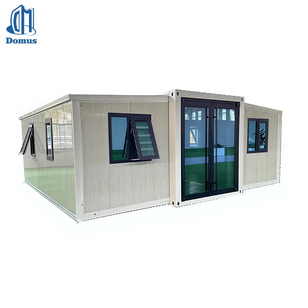 20FT Fold out Container House with Roof Terrace Winter Insulated Modular Snow Climate Portable Home Living Unit for Cold Areas