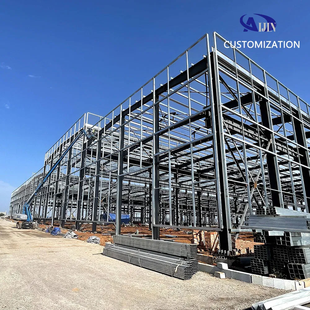 Large Span Steel Space Frame Multi-Story Prefabricated Structure Building