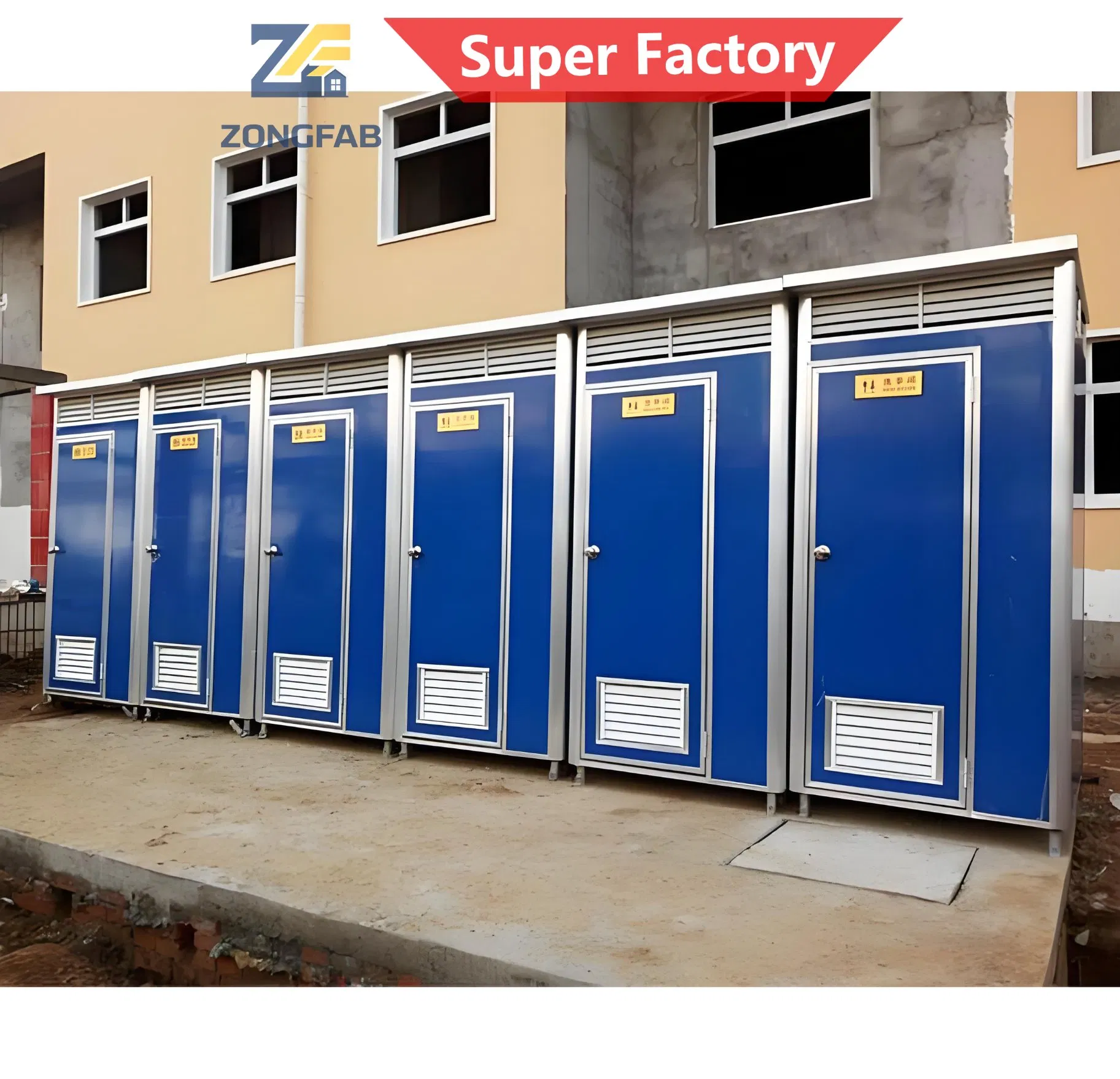 Durable Portable Toilet Unit for Construction Camps and Outdoor Public Sanitation Use