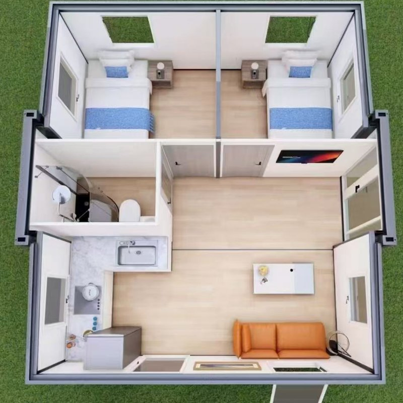 20FT Luxury Expandable Prefab House with Modular Prefabricated Office &amp; Portable Mobile Container Home