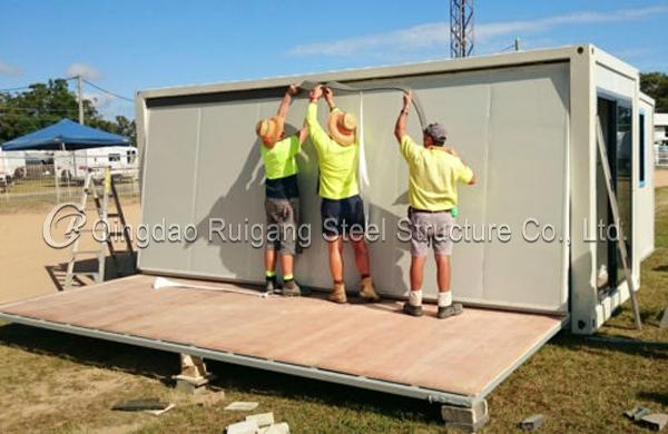 Expandable Prefabricated Container House -Modular House Foldable Steel Frame Portable Home for Office, Camping, Emergency Shelter