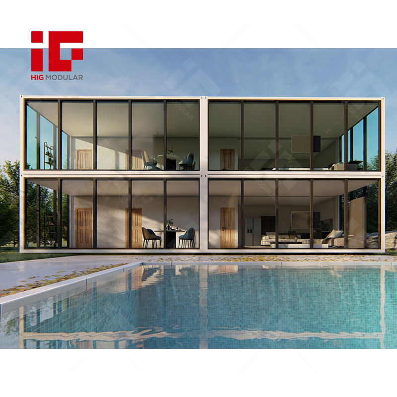 Prefab Container House 2 Floors Customized Luxury Modular Villa Apartment