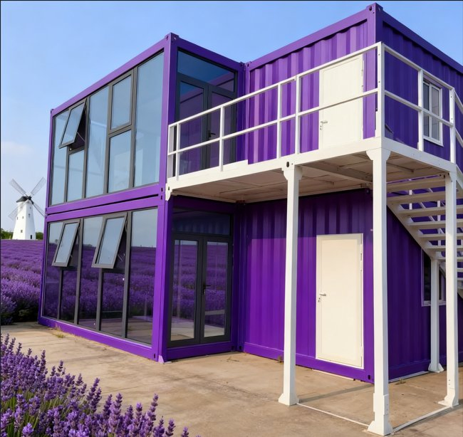 Hot-Selling Container Homes, 6 Units Per Set. Suitable for Residential or Office Use. Can Be Equipped with Solar Panels